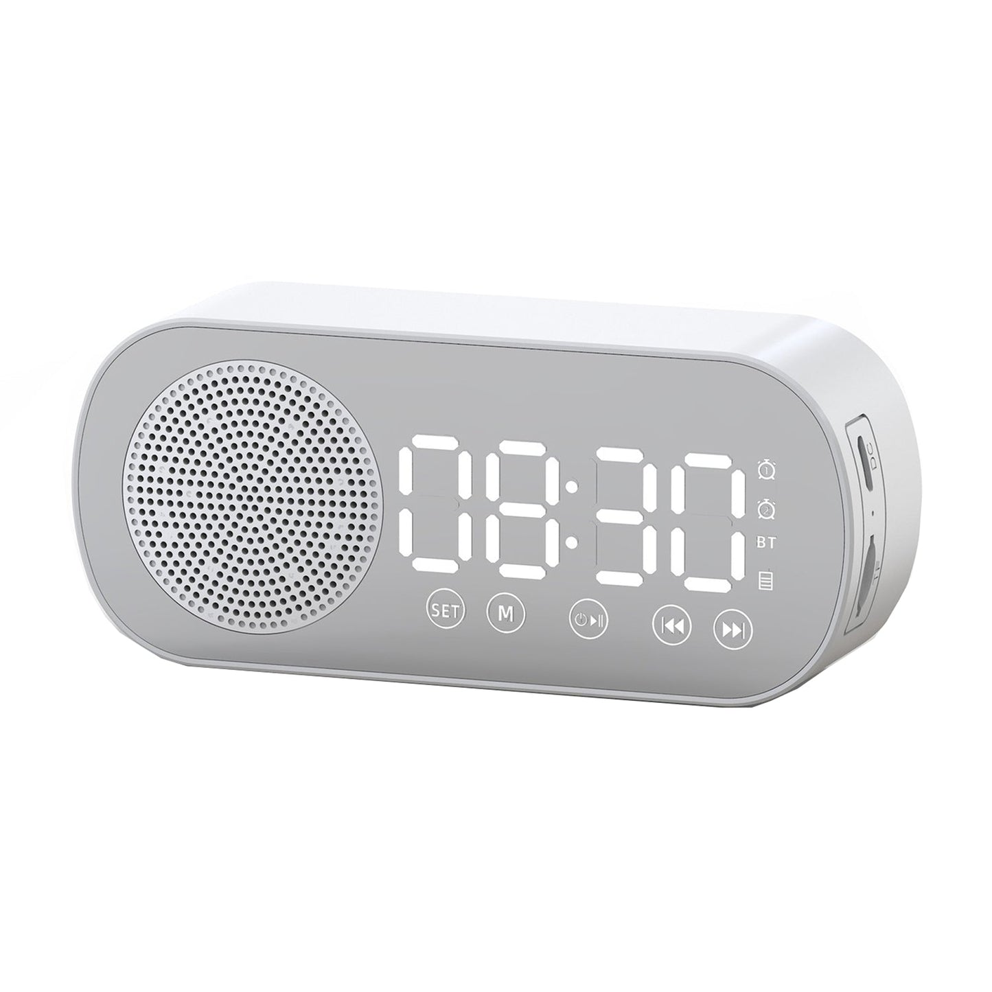 Wireless Bluetooth Speaker Alarm Clock Music Radio Player Timer Hands-Free Calling