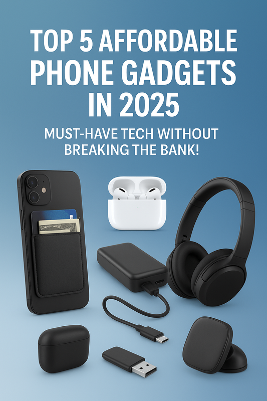 Modern phones surrounded by trending budget-friendly gadgets Aussies love in 2025