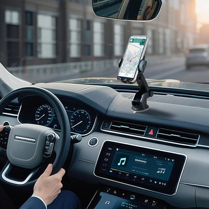 Urbanoki 4 in 1 Car Phone Holder Dashboard Windshield Vent Mount for All Phones - Black