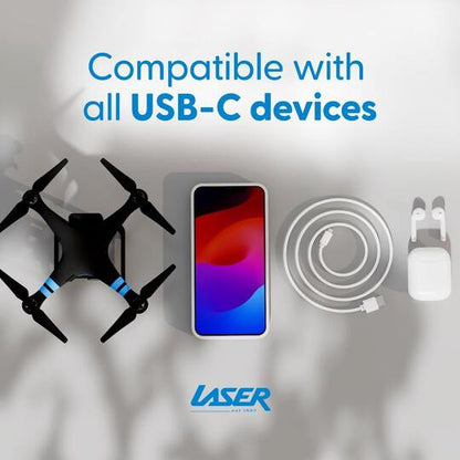 Laser USB Type-C 3.1 to A Cable 1M White