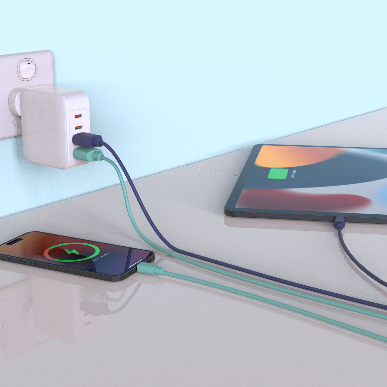 Laser Twin Pack 2m MFI USB-A Lightning Cables