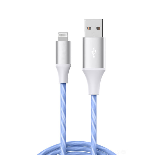 Laser 1m USB to i-Device LED Charge Cable (Blue)