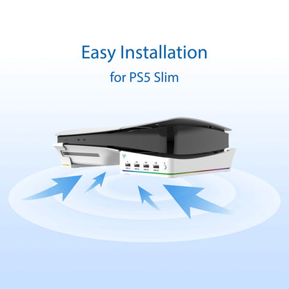 Laser Gaming PS5 Slim RGB Horizontal Stand with 4 USB Ports