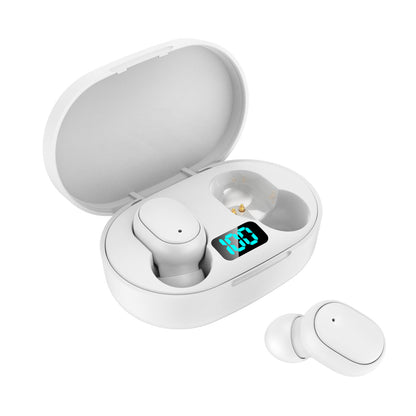 Laser True Wireless Earphones LED Display White