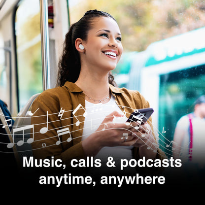 Laser True Wireless Earphones LED Display White