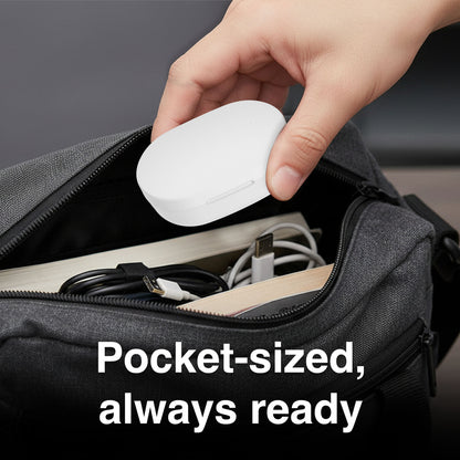 Laser True Wireless Earphones LED Display White