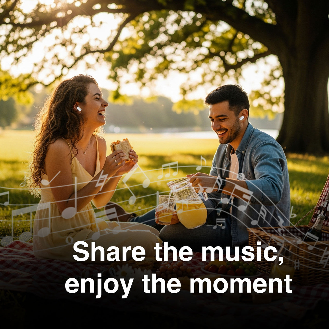 Laser True Wireless Earphones LED Display White