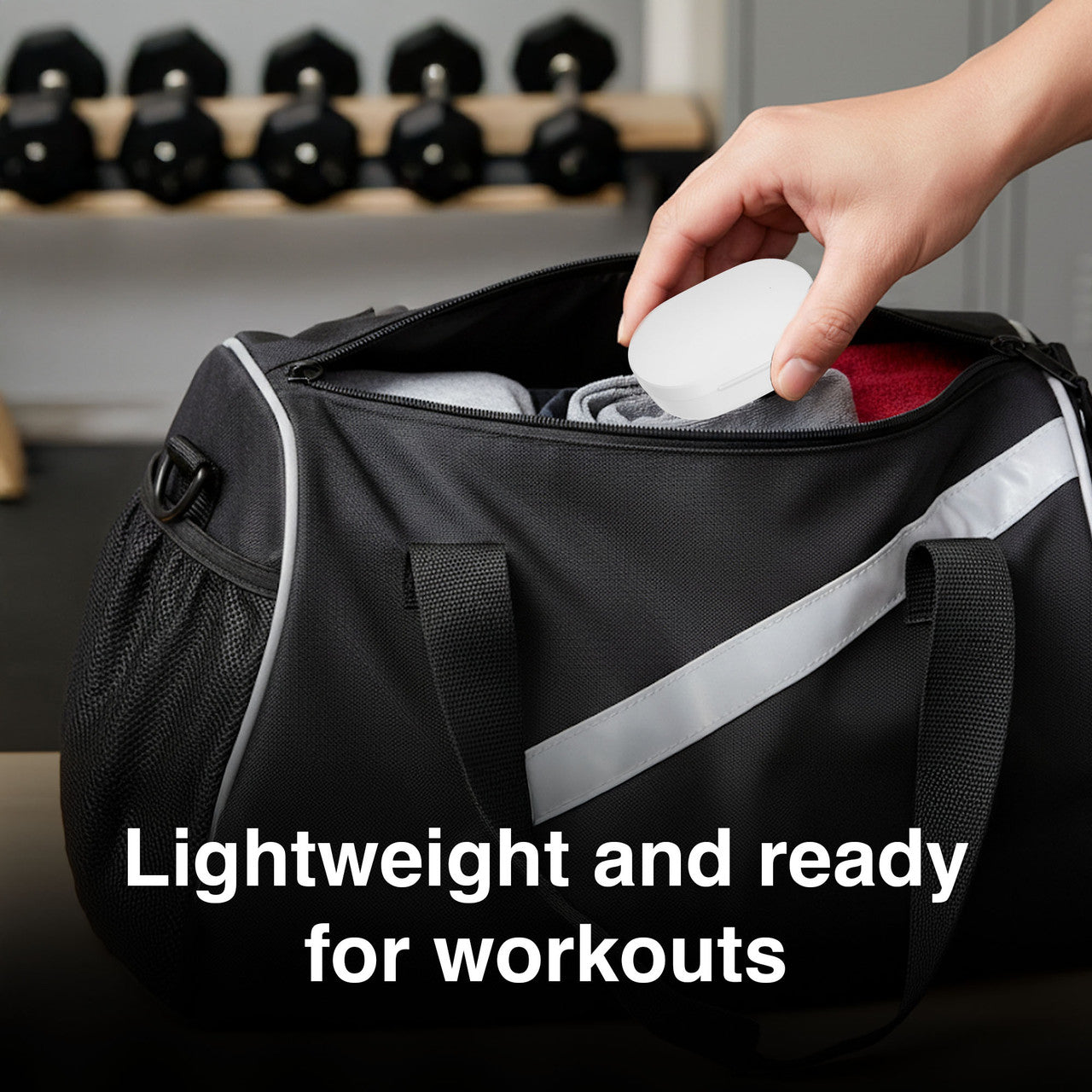 Laser True Wireless Earphones LED Display White