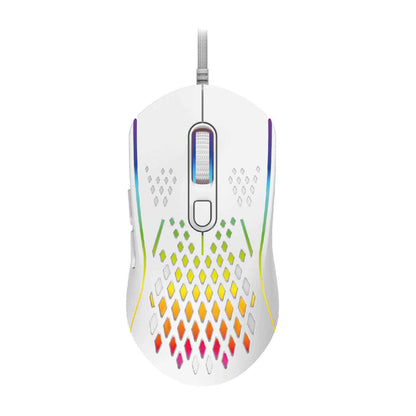 White RGB Gaming Mouse – Lightweight High DPI