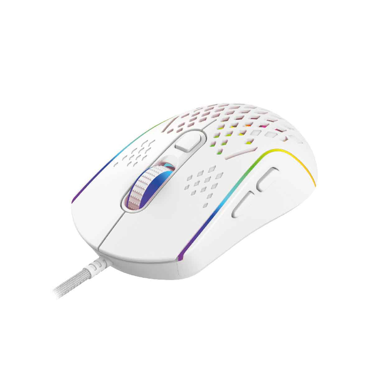 White RGB Gaming Mouse – Lightweight High DPI