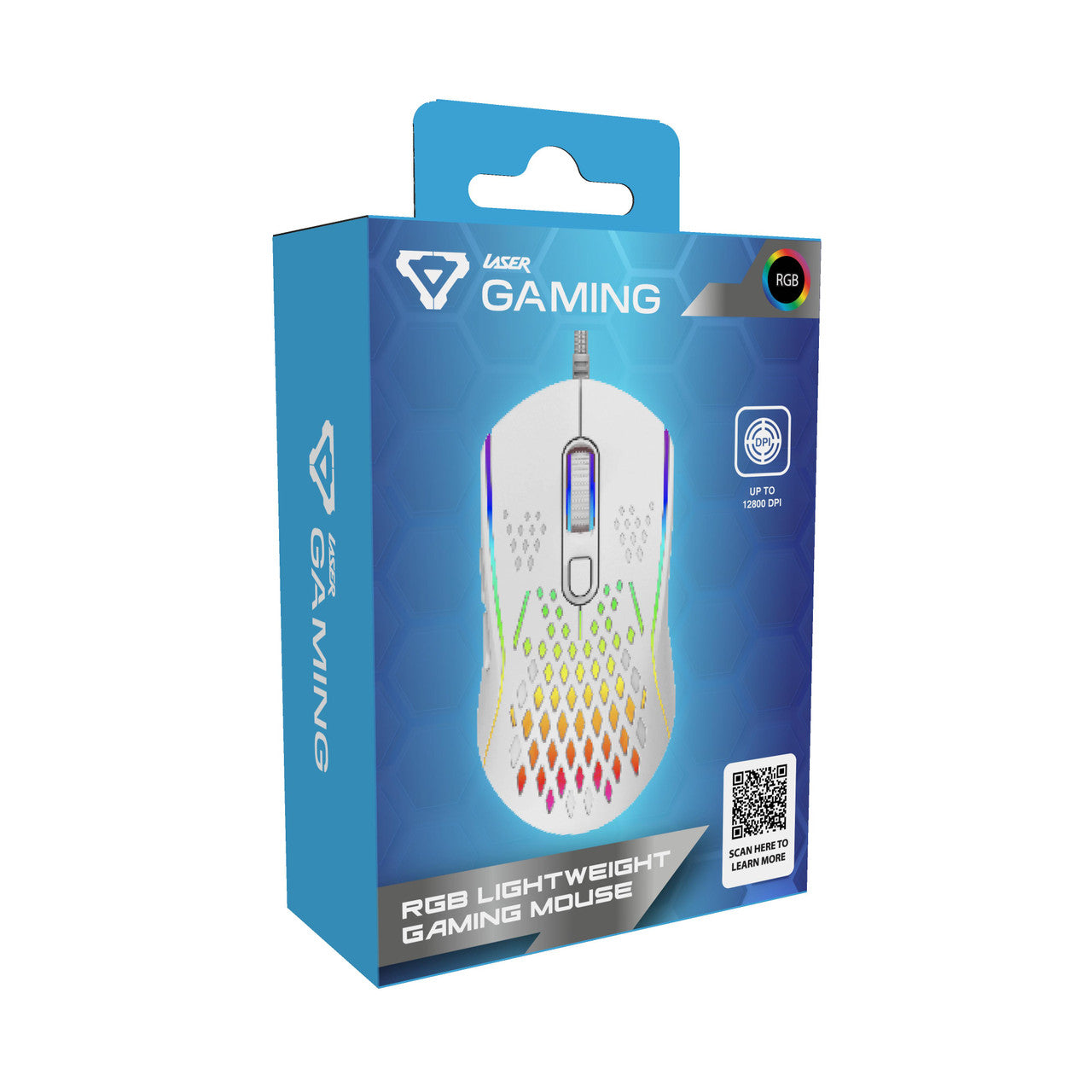 White RGB Gaming Mouse – Lightweight High DPI