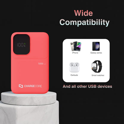 ChargeCore SafeCharge Max 5K - Sunset Coral