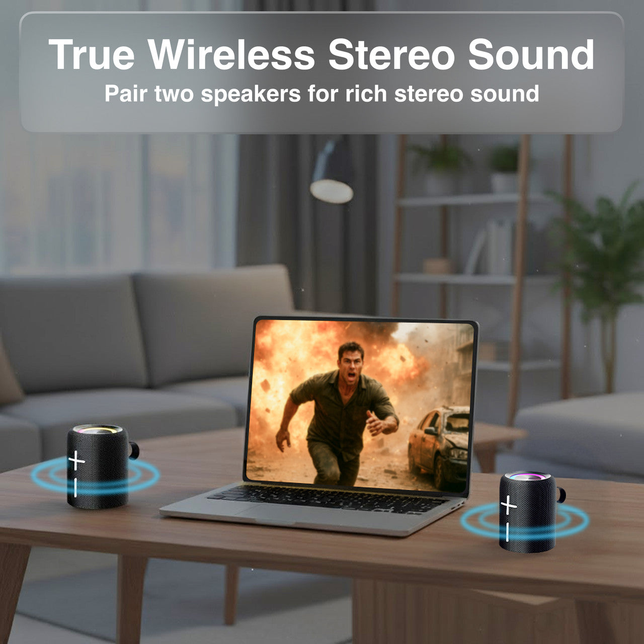 Laser Magnetic Bluetooth Pill Speaker 5W – Black