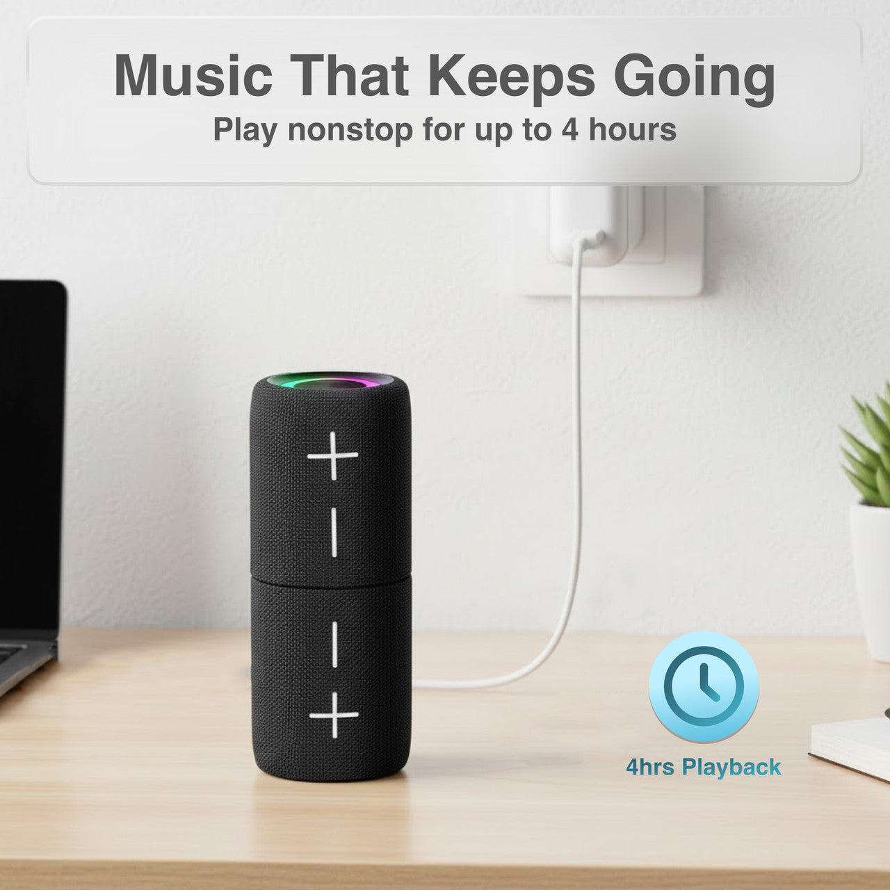 Laser Magnetic Bluetooth Pill Speaker 5W – Black