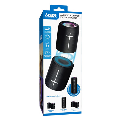 Laser Magnetic Bluetooth Pill Speaker 5W – Black