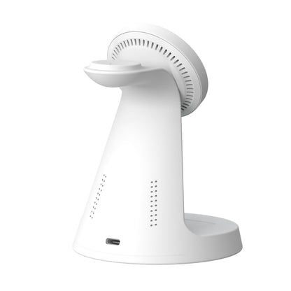 Laser 3 in 1 Wireless Charging Stand White