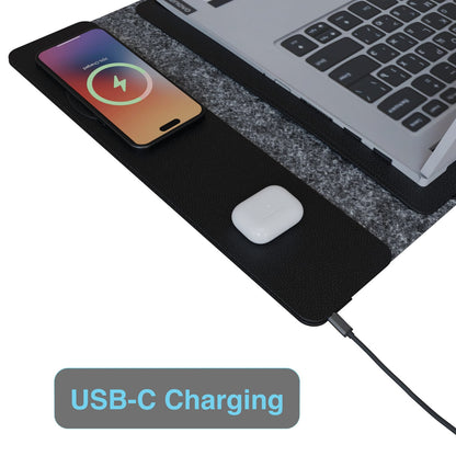 Laser Wireless Charging Laptop Sleeve Up to 16 Inch Black