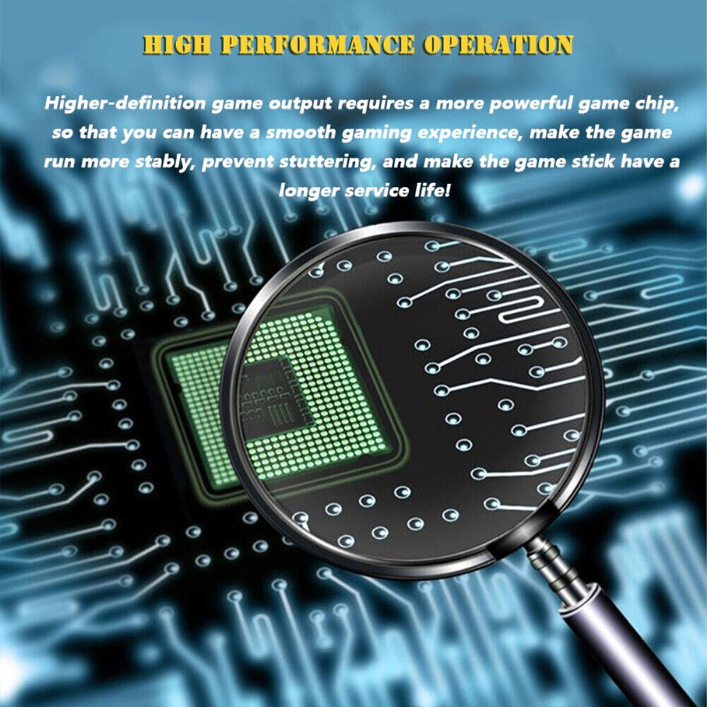 64G 15000+ Retro Video Game Console Stick – 2 Wireless Controllers