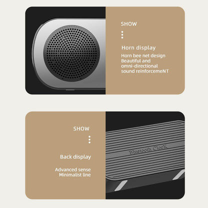 Wireless Bluetooth Speaker Alarm Clock Music Radio Player Timer Hands-Free Calling