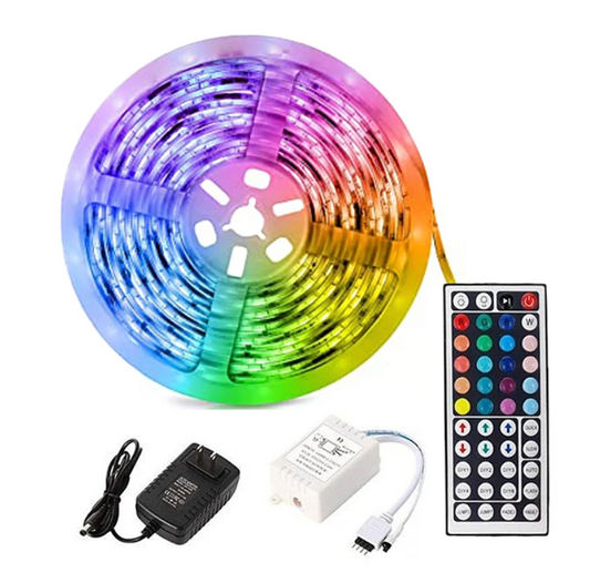 Waterproof 12V RGB 5M 3528 300 LED Strips Lights 44 Keys Controller