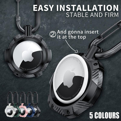 For Apple Airtag Armor Silicone Shockproof Protective Case Air Tag Cover Holder - White