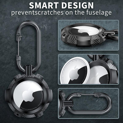 For Apple Airtag Armor Silicone Shockproof Protective Case Air Tag Cover Holder - White