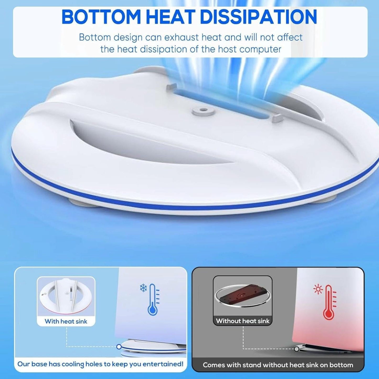 Universal Vertical Cooling Base For Sony Ps5 Slim - Black - Colourful Black