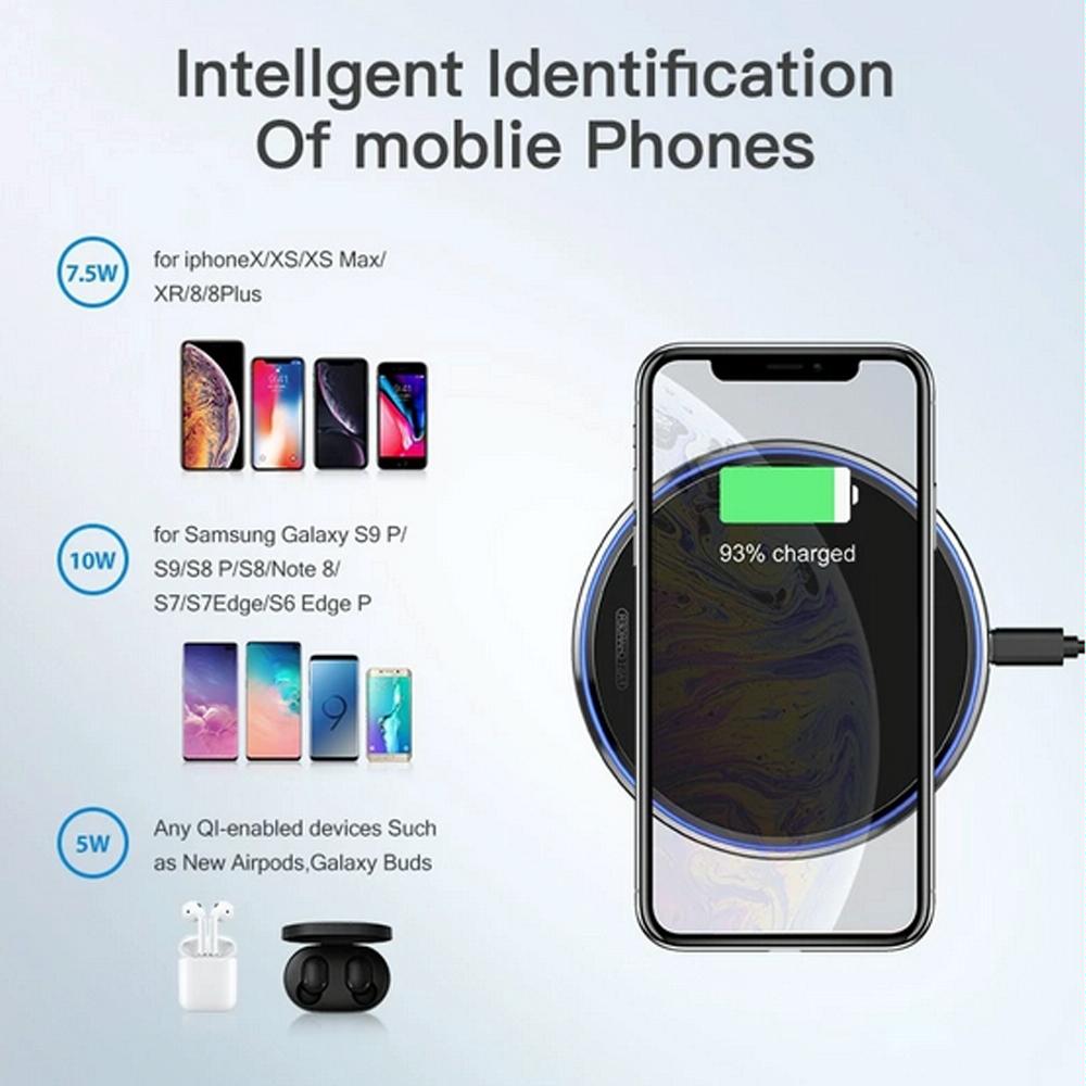 Ultra Thin Wireless Charger For Mobile Phones - Black & White