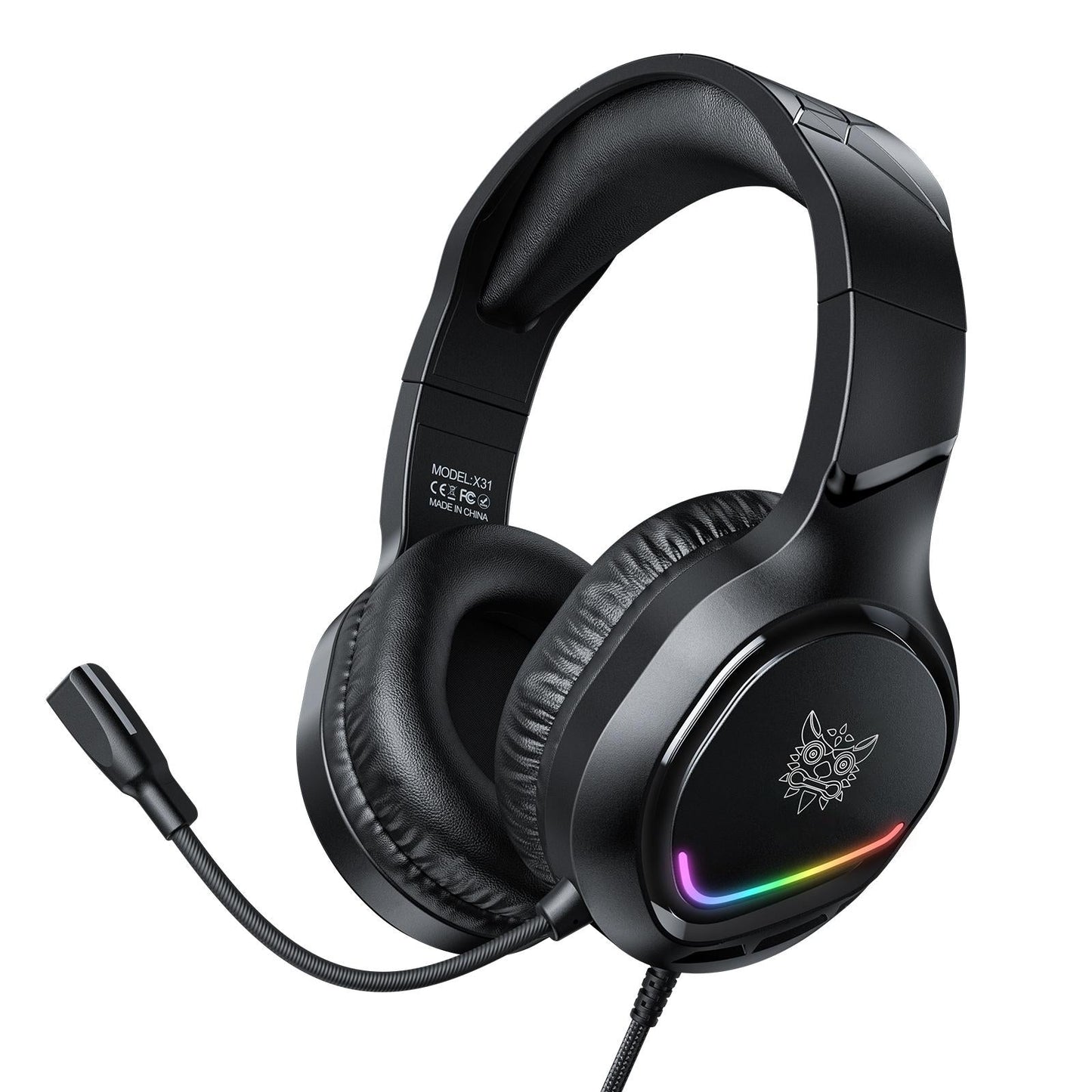 Rgb Gaming Headset With Mic 2.2M Cable Black