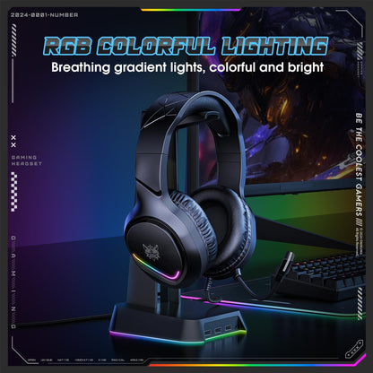 Rgb Gaming Headset With Mic 2.2M Cable Black