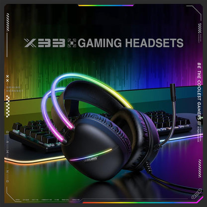 RGB Gaming Headset – 2M Cable, Black & Pink