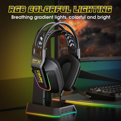 RGB Gaming Headset With Microphone 2.2M Length
