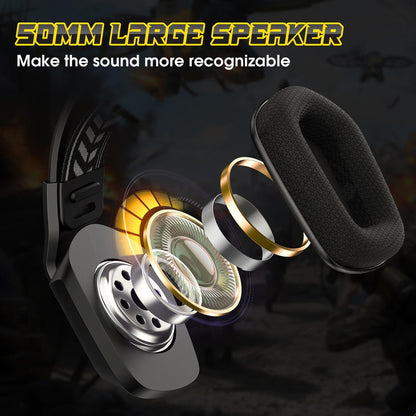 RGB Gaming Headset With Microphone 2.2M Length