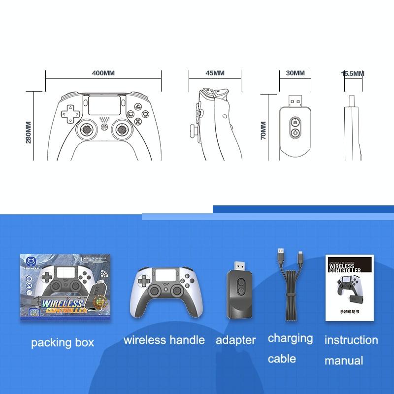 Wireless Bluetooth Game Controller for Ps5 / Ps4 / Pc