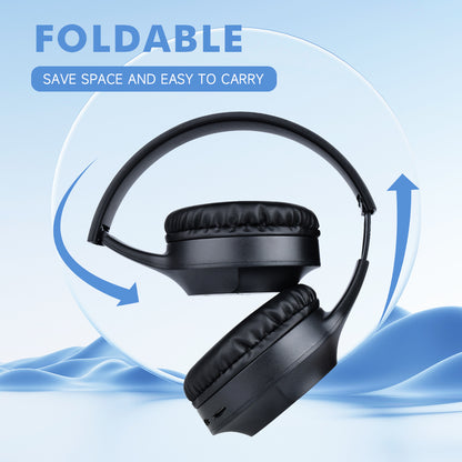 Wireless Gaming Headphones with Lights - Foldable Design, 40mm Drivers, Comfortable
