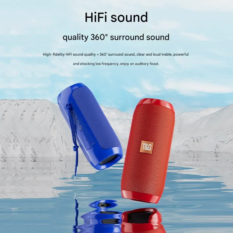 Portable Bluetooth Speaker - HiFi 360 Degree Audio Wireless Mini Speaker, Support Hands-free Calling