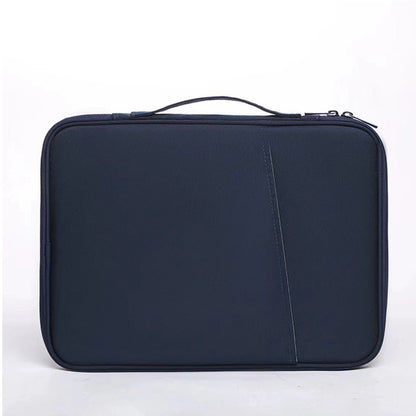 Grey & Navy Blue 360° Protective Laptop & Tablet Sleeve with Accessory Organizer - Water-Repellent Carrying Case