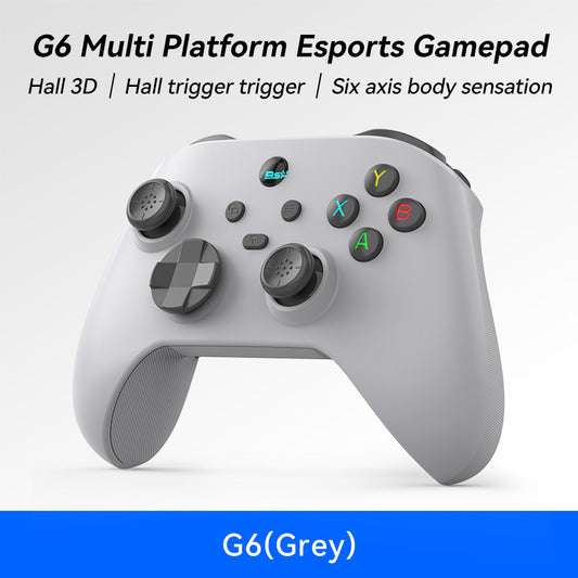 G6 Pro Wireless Gaming Controller - Hall Joysticks & Triggers, Multi-Platform, Six-Axis Gyro, Turbo & Macro(grey)