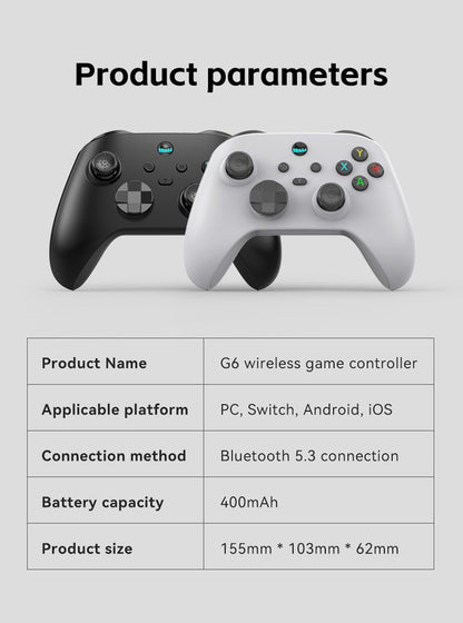 G6 Pro Wireless Gaming Controller - Hall Joysticks & Triggers, Multi-Platform, Six-Axis Gyro, Turbo & Macro(black)