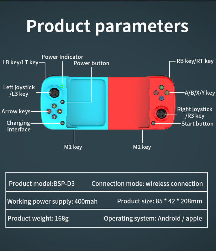 Portable Telescopic Mobile Game Controller