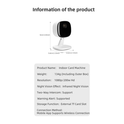 1080P Wireless WiFi Security Camera with Night Vision