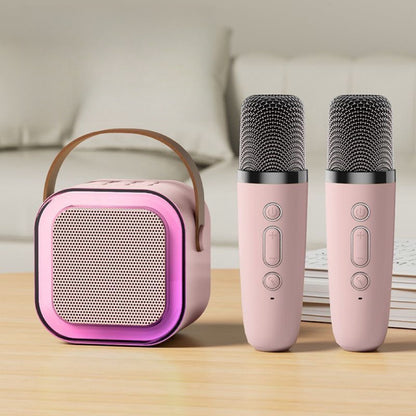 double wheat Portable Mini Karaoke Machine with Wireless Microphone - Bluetooth Speaker for Kids & Adults